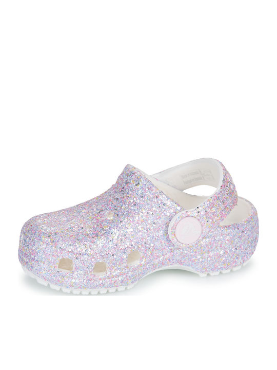 Glitter Kids Anatomic Beach Clogs White