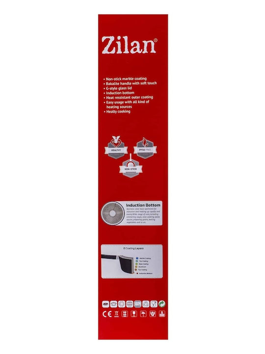 Tigaie din Aluminiu cu Capac cu Strat din Piatră 26cm