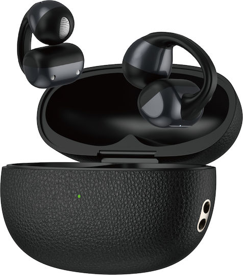 Wiwu O501 Open Ear Bluetooth Handsfree Ακουστικά με Θήκη Φόρτισης Μαύρα