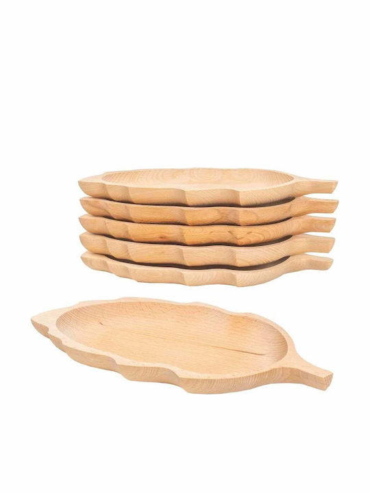 Wooden Serving Platters 34x18cm 6 Pieces