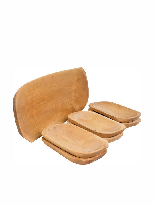 Plăci De Servire Brânză Din Lemn 60x23.5x2.5cm 7 Bucăți