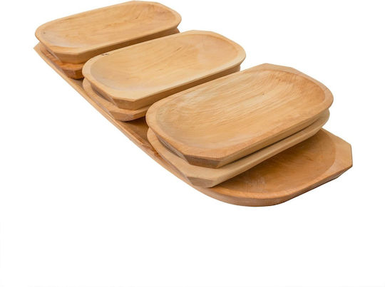 Servierplatten Käse Hölzernes 60x23,5x2,5cm 7 Stück
