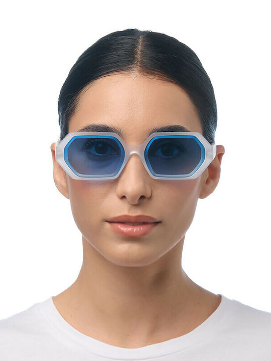 Okkia Andrea Unisex Sunglasses with White Frame OK022-TCL