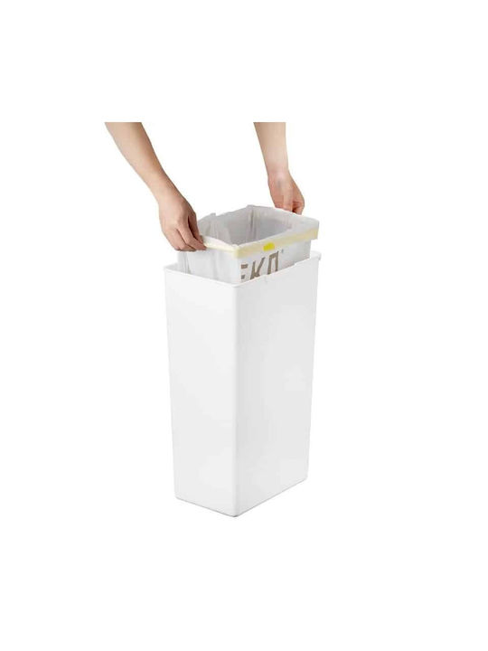 Eko Plastic Waste Bin with Photocell White 40lt
