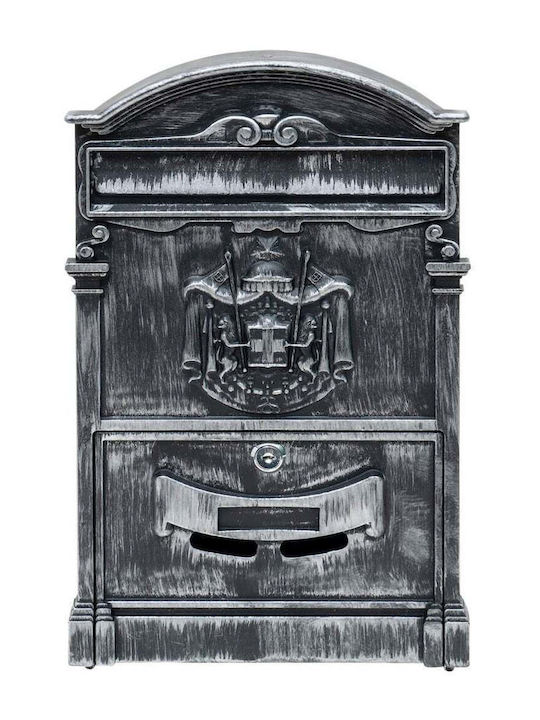 Cutie Poștală În Aer Liber Metalică În Culoare Argintie 41x26x9cm