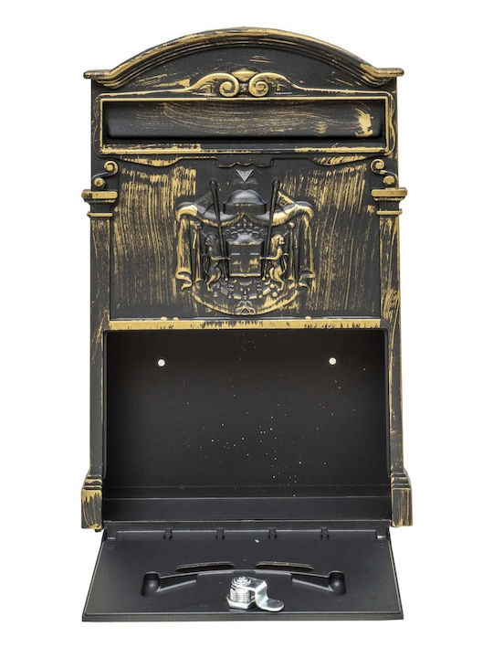 Cutie Poștală În Aer Liber Metalică În Culoare Aurie 41x26x9cm