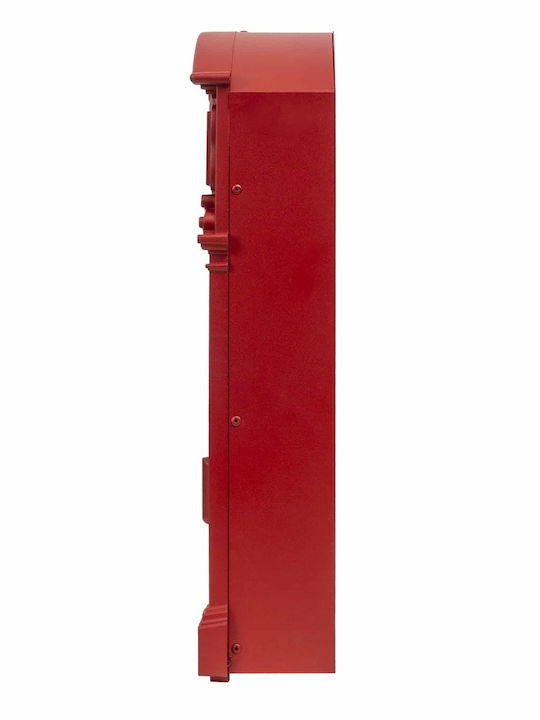 Cutie Poștală De Exterior Metalică În Culoare Roșie 41x26x9cm