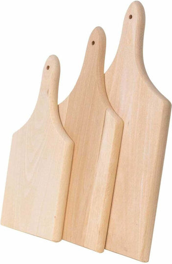 Set Wooden Beige Chopping Boards 3 Pieces