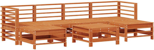 Garten- und Outdoor-Möbelsets 7 Stück mit Kissen