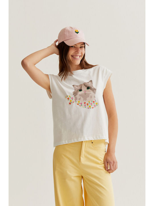 Γυναικείο T-shirt Λευκό