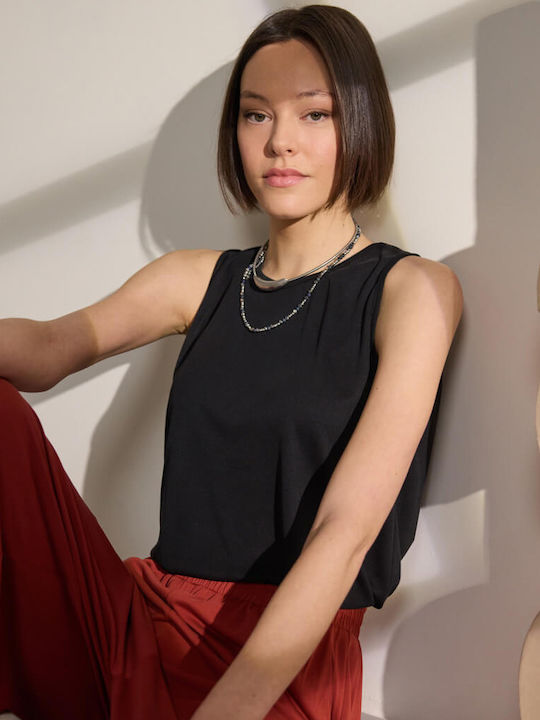 Women's Sleeveless Blouse Black