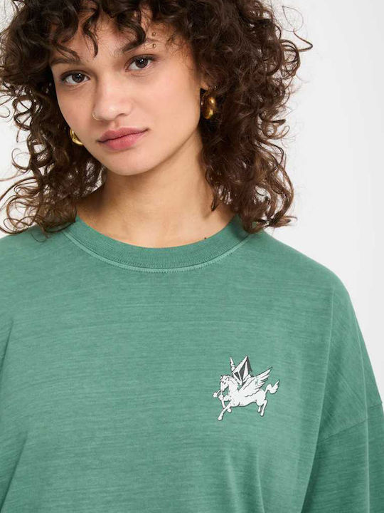 Voltrip Tricou Damă Oversized Verde