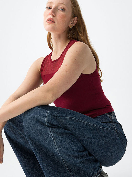 Women's Sleeveless Blouse Red