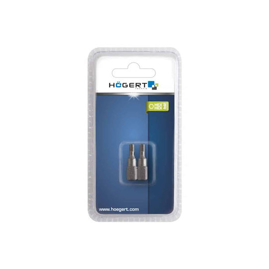 Set 2 Pieces Screwdriver Bits H3/h4 25mm Hogert Ht1s359