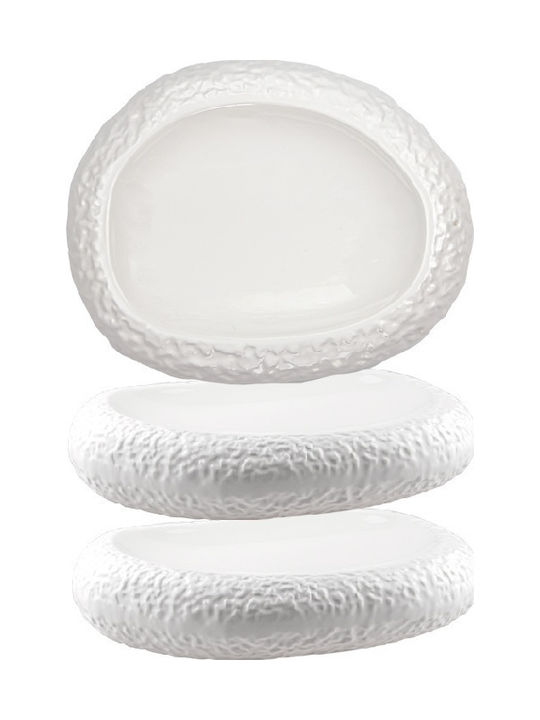 Raki White Serving Platter Made of White Porcelain