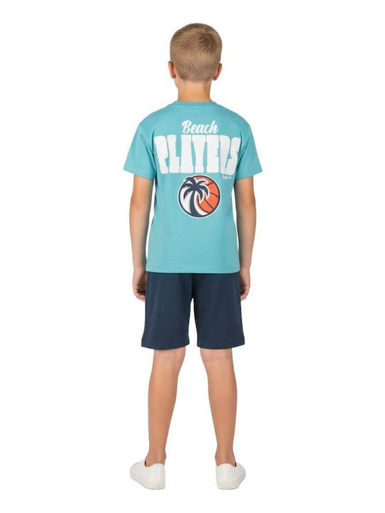Kids Set with Shorts Summer 2 Pieces Gray beach