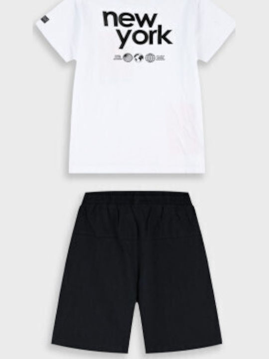Energiers Kinderbekleidungsset mit Shorts Weiß 2 Stück