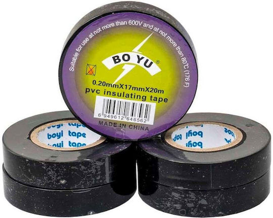 Set 5 Bucăți Bandă De Izolare Electrică 0.2x1.7mm 20m Neagră Z-tools Zts 8267n_5