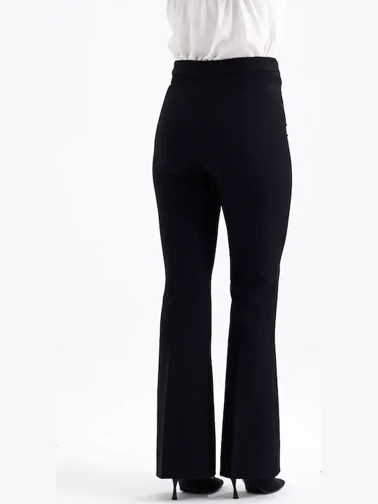 Women's Black Set with Floral Trousers