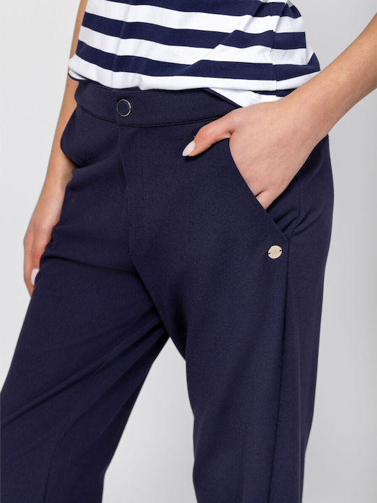 Damen Stoffhose Navy