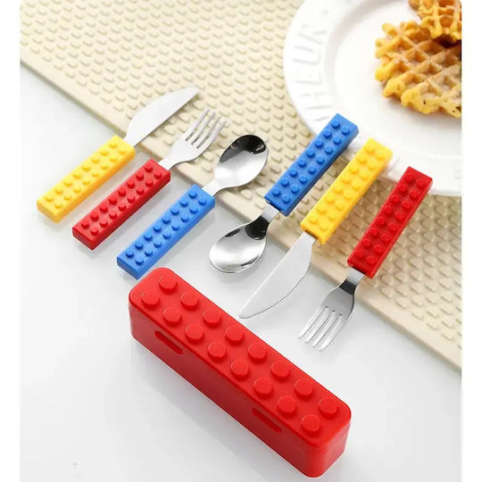 Pandaboo Set Baby Cutlery from Plastic in Case 2 Pieces