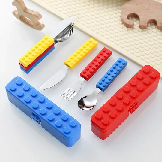 Pandaboo Set Baby Cutlery from Plastic in Case 2 Pieces