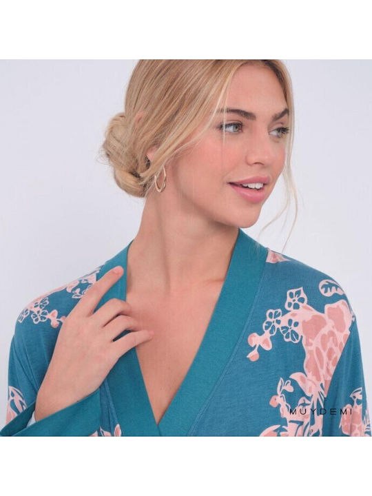 Muydemi Rochie de Casă de Iarnă pentru Femei Albastru Deschis