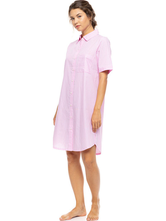 Pink Label Sommerliches Damen-Nachthemd Blue Cloud