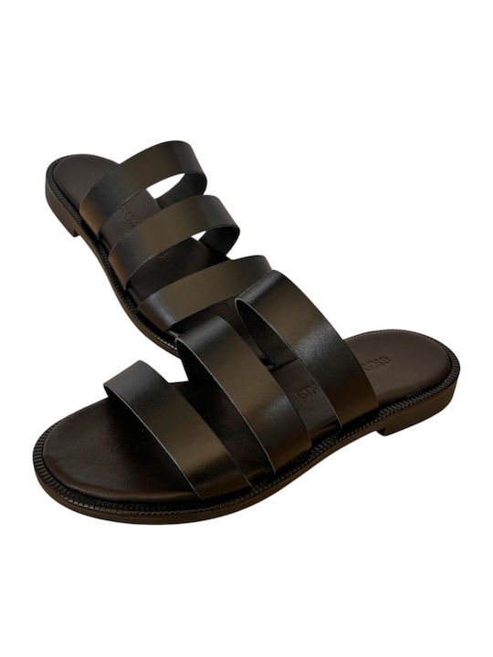 Sandale Casual Damă Din Piele Negre