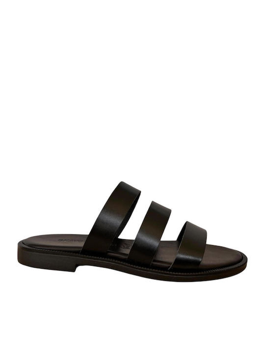 Sandale Casual Damă Din Piele Negre