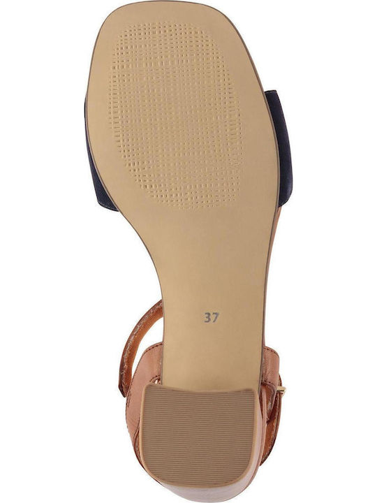 Leather Sandals Navy Blue