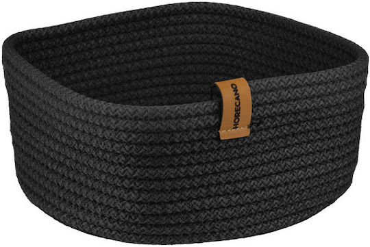 Set 6 Coșuri Pătrate Pentru Pâine Cu Suport Metalic Negru 19x19xh7cm Din Țesătură Împletită Culinaro