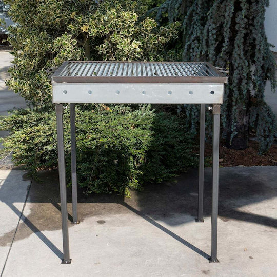 Metallischer Holzkohlegrill 70×50 Cm 5222