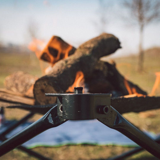 Grătar Pliabil Designnest Pliabil Pentru Foc Bbq + Foc De Tabără Negru