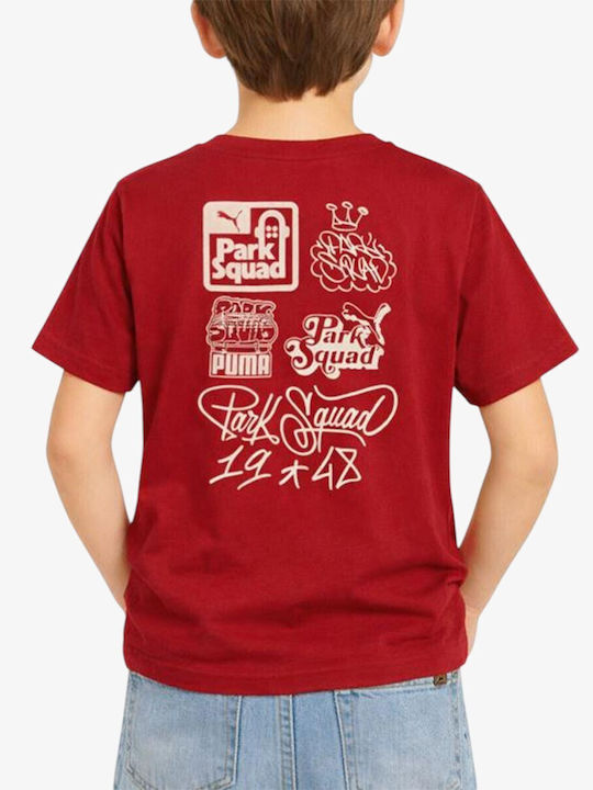 Kinderoberteile Burgundisch Grafik T-Shirt
