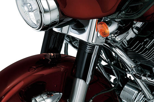 Kuryakyn Motorcycle Fork Covers Harley Davidson 96 13 Electra Glide Street Glide Glossy Upper Fork Slider Covers Gloss Black