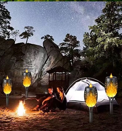 Solar Torch Lamp Flame Effect Realistic Light 61 Cm Length
