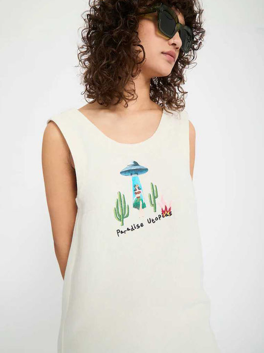 Dress Καλοκαιρινό Mini Φόρεμα Cream