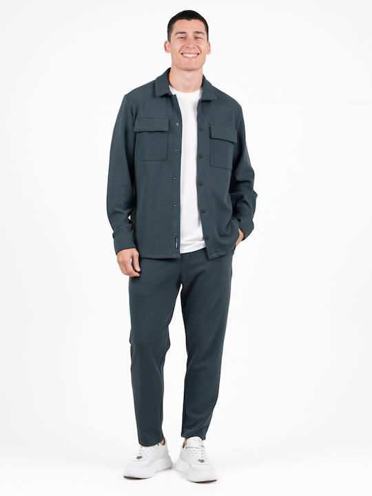 Μακρυμάνικo Τζιν Overshirt Dark Slate