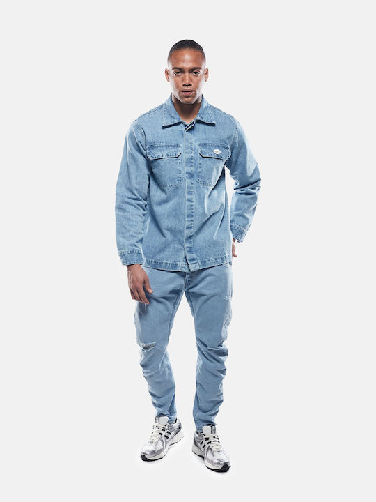 Μακρυμάνικo Τζιν Overshirt Blue