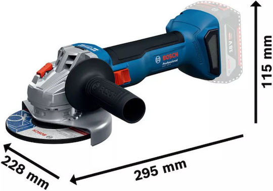 Bosch GWS 18V-8 Τροχός 125mm Μπαταρίας Brushless 2x4Ah