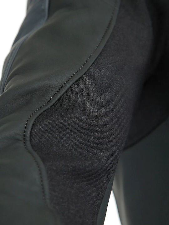 Dainese HF 3 Herren Leder Motorradjacke 4 Jahreszeiten Schwarz/Gletscher-Grau
