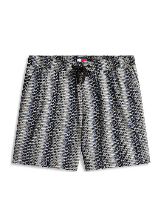Men's Denim Bermuda Shorts White-Black-Blue