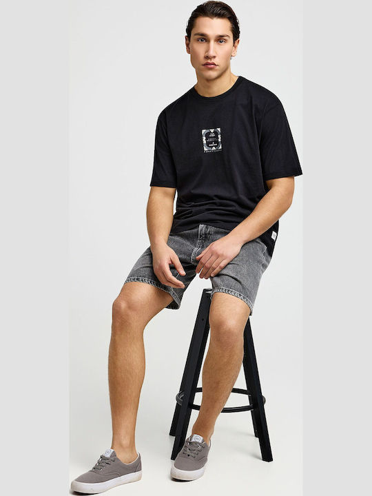 Herren Shorts Denim Grau