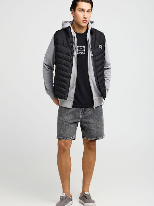 Herren Shorts Denim Grau