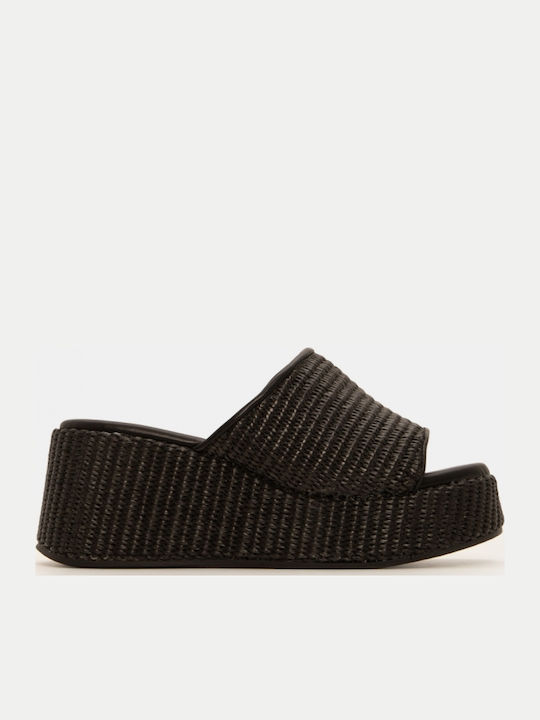 Platforme Dama Tip Espadrile Negre