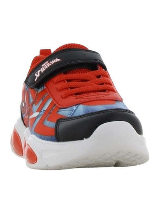 Kids Sneakers Anatomic with Hoop & Loop Closure & Lights Black