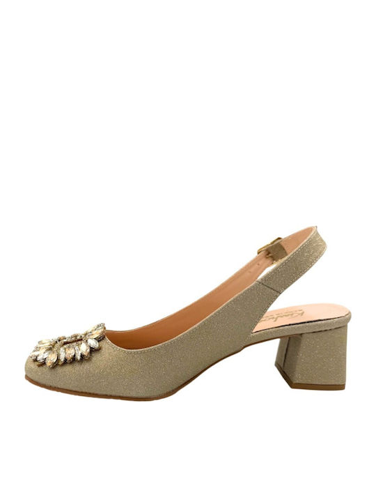 Heels with Medium Heel Gold