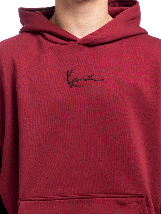 Signature Суитшърт с Качулка Бордо