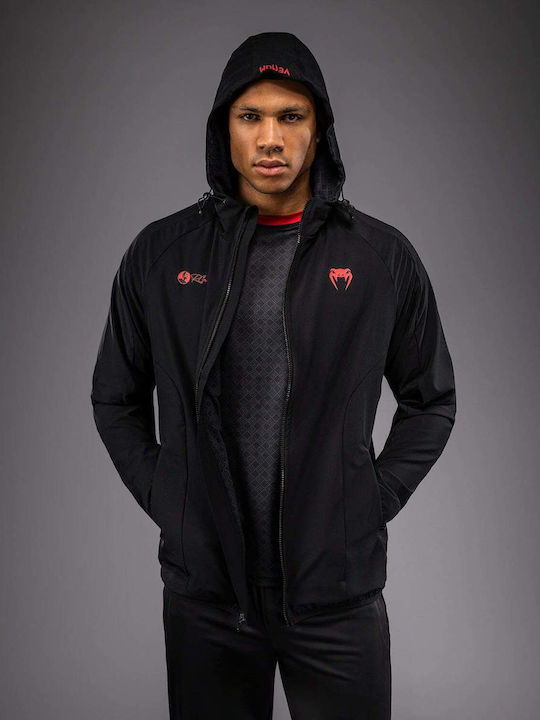 Cardigan With Hood Black/Red